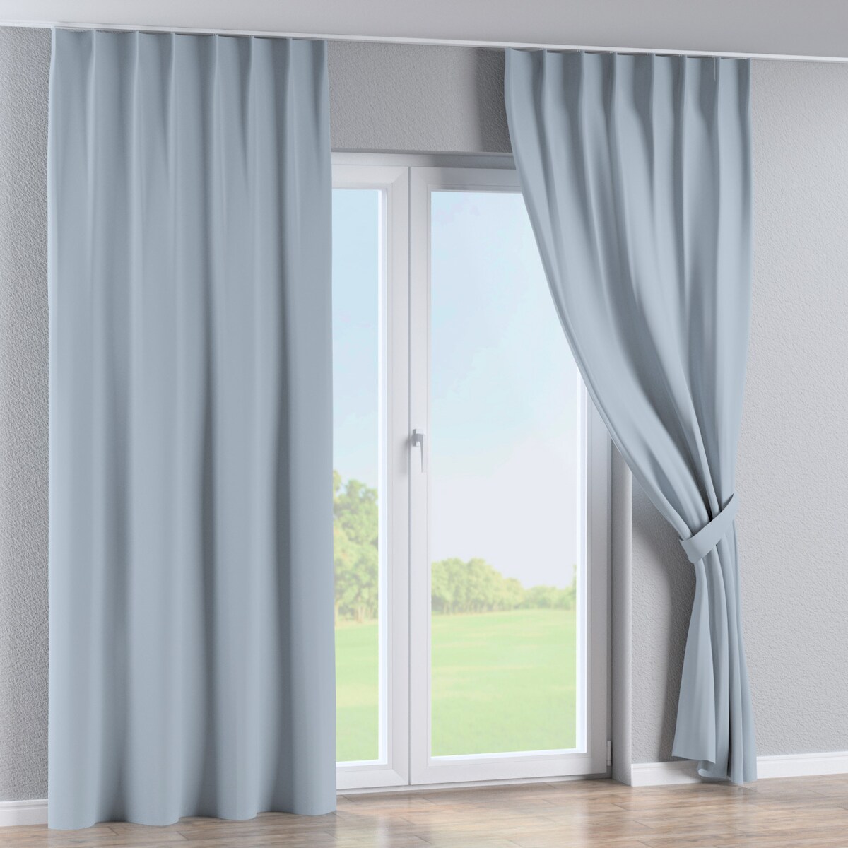 Zasłona na haczykach flex pojedynczych 130x260 gołębi szary