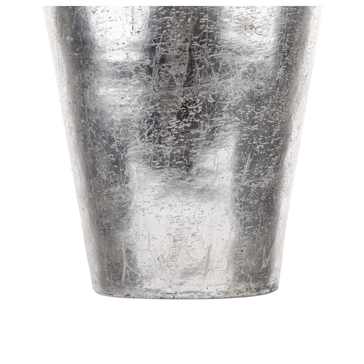 Wazon dekoracyjny z terakoty srebrny LORCA