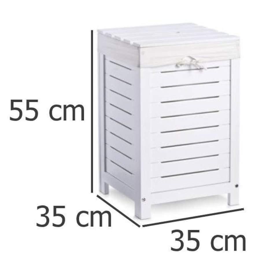 Pojemnik SCANDINAVIAN na pranie, bieliznę, ubrania, ZELLER, kolor biały, MDF