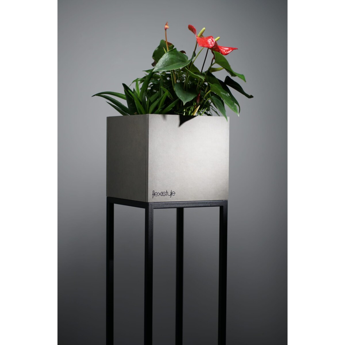 Kwietnik LOFT FIORINOszary 22x22x80 cm