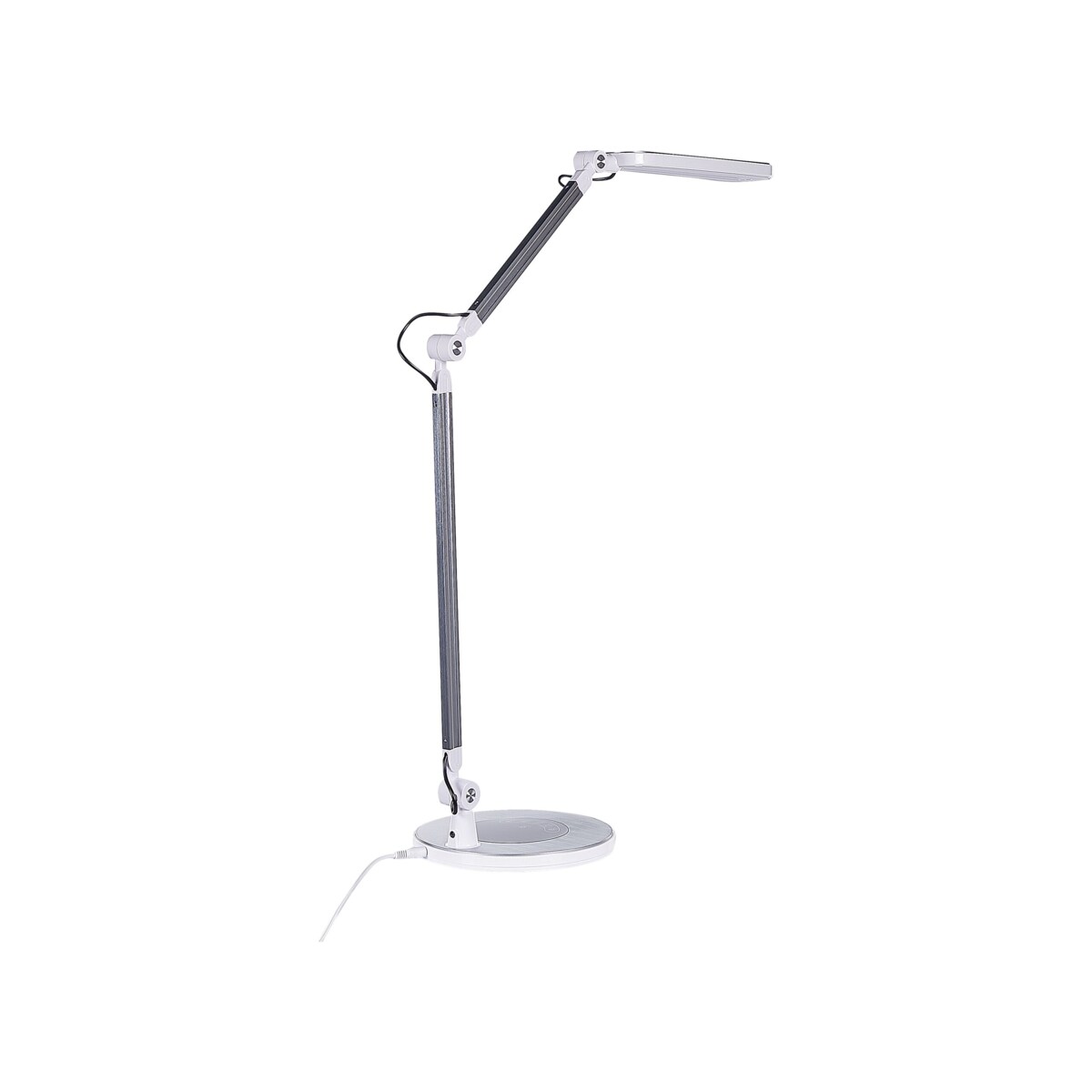 Lampa biurkowa LED metalowa srebrna GRUS