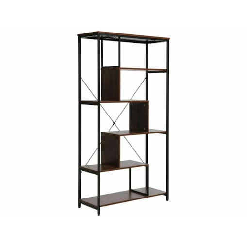 Regał na książki NET A ciemny orzech/czarny mat