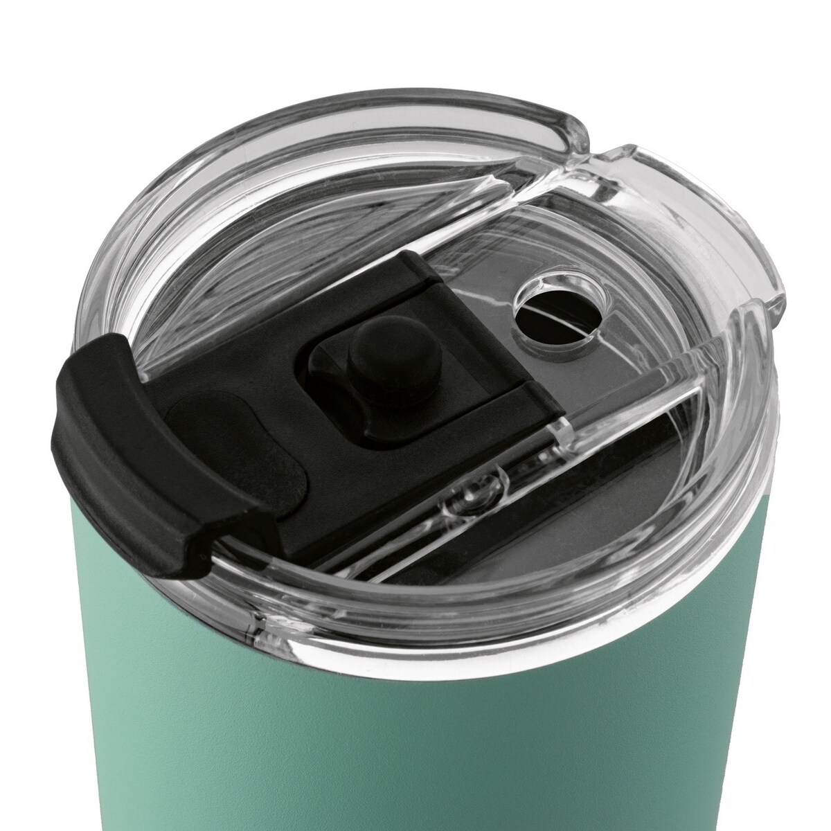 Kubek termiczny ze słomką 420ml MIĘTOWY na ciepłe zimne napoje kawę koktajl