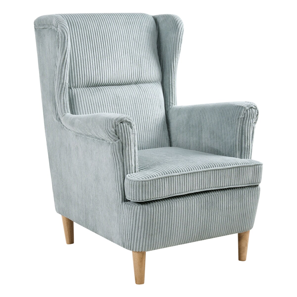 Fotel uszak ABSON Sztruks Błękitny