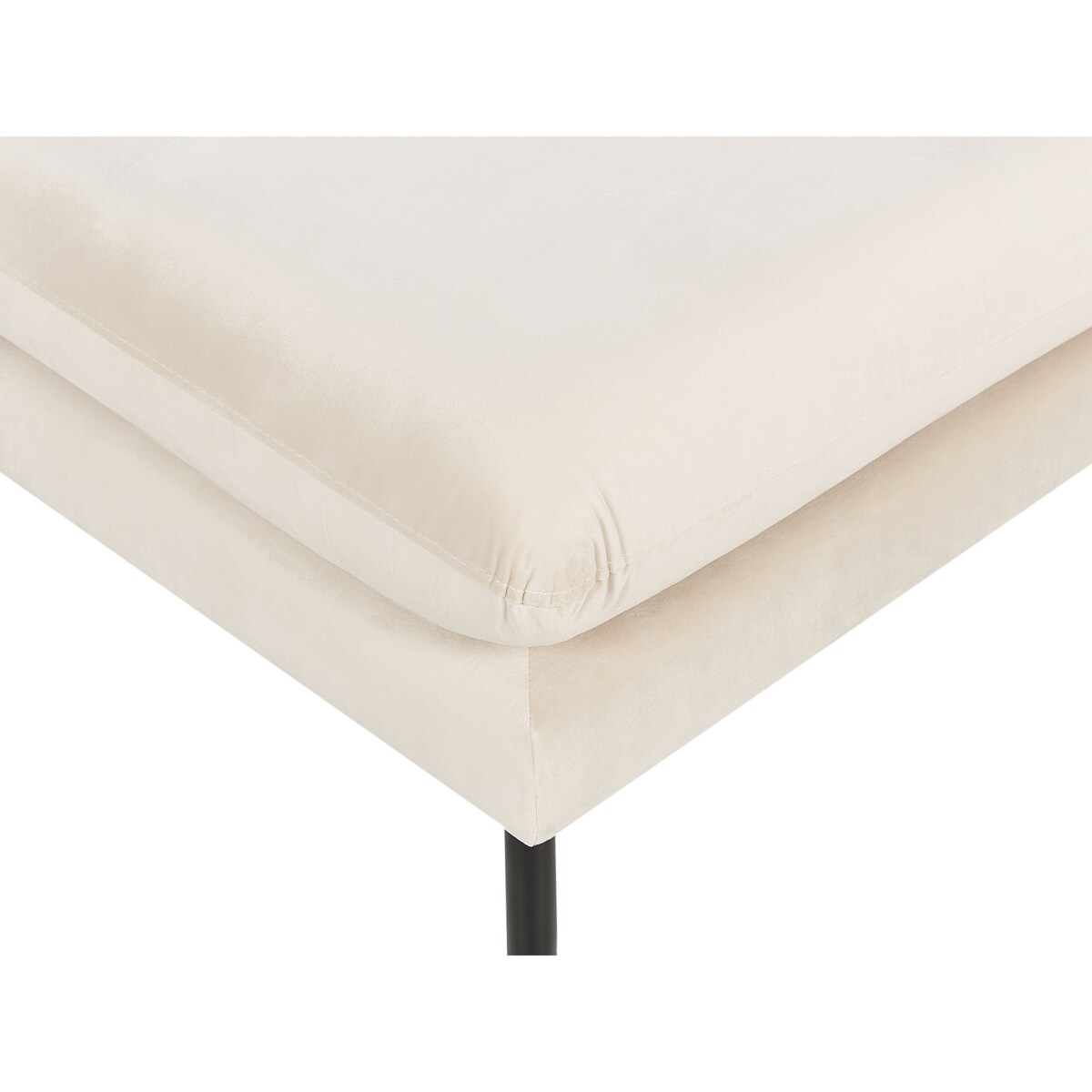 Otomana welurowa jasnobeżowa VINTERBRO