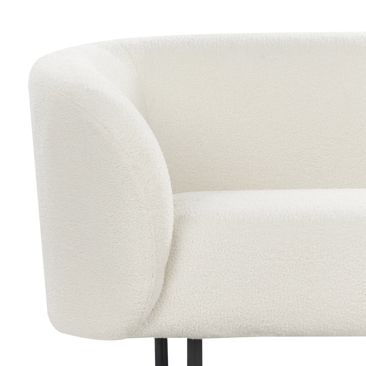 Sofa dla 3 osób LOEN Boucle Biały