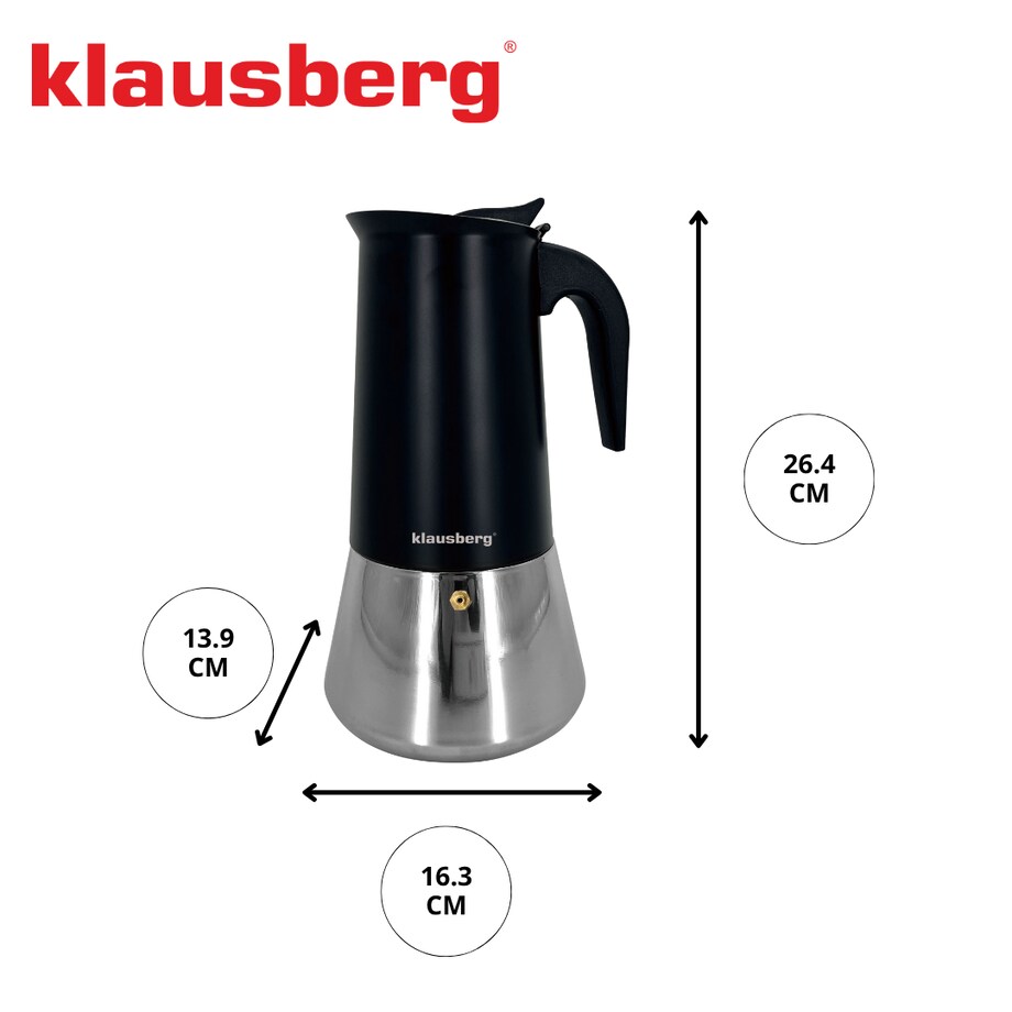 Kawiarka espresso kafeterka ciśnieniowa KLAUSBERG 600ml 12 filiżanki