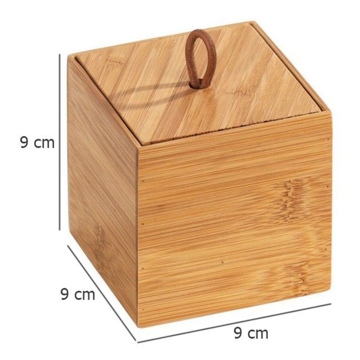 Organizer łazienkowy TERRA, bambus, 9 x 9 cm, WENKO, kolor brązowy