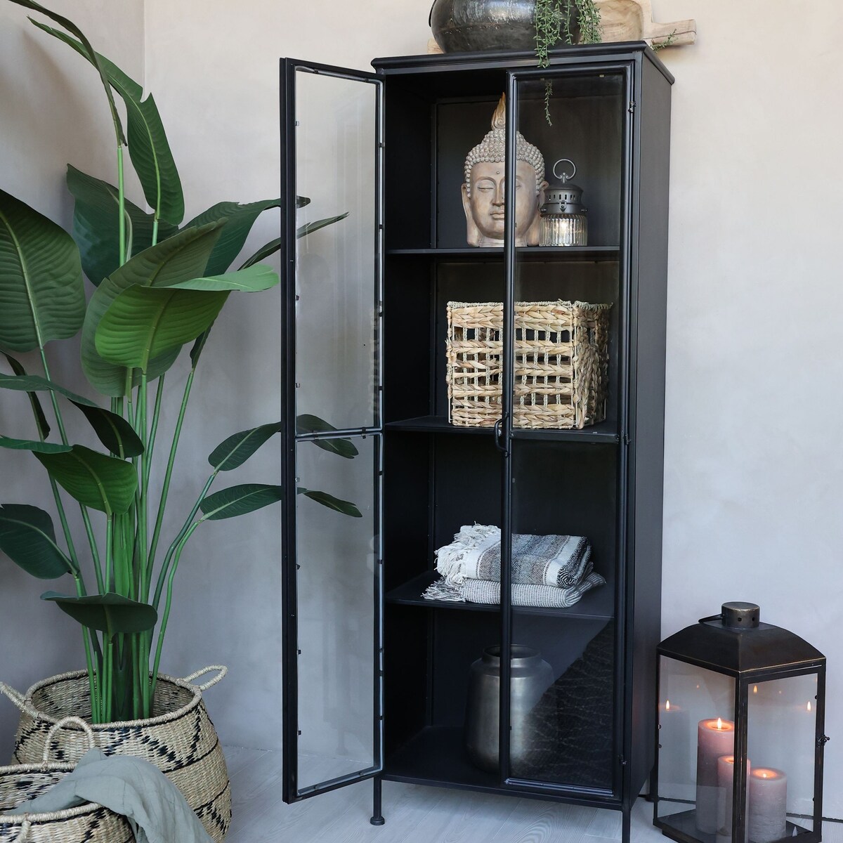 Witryna metalowa z dwoma drzwiami Factory