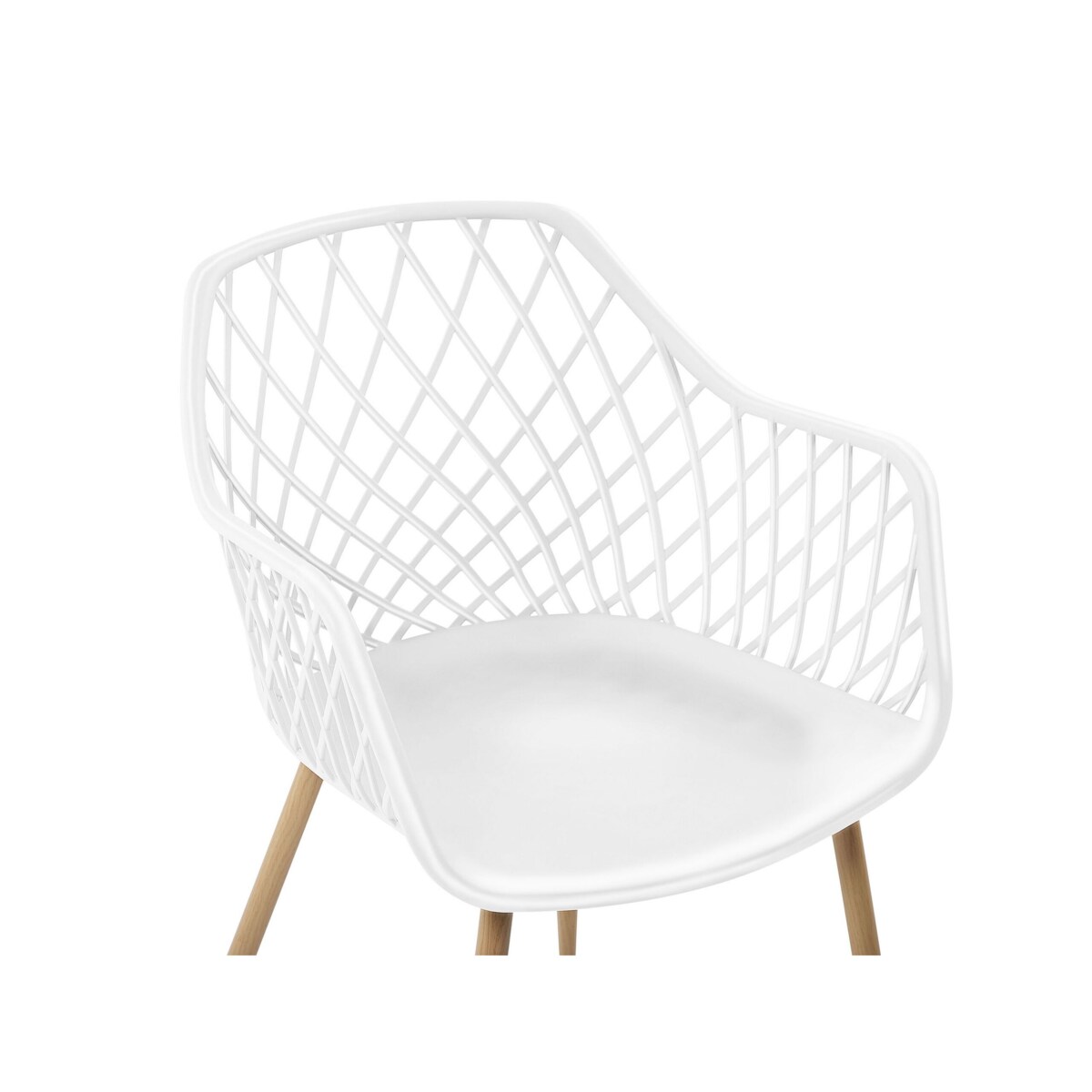 Zestaw 2 krzeseł do jadalni biały NASHUA