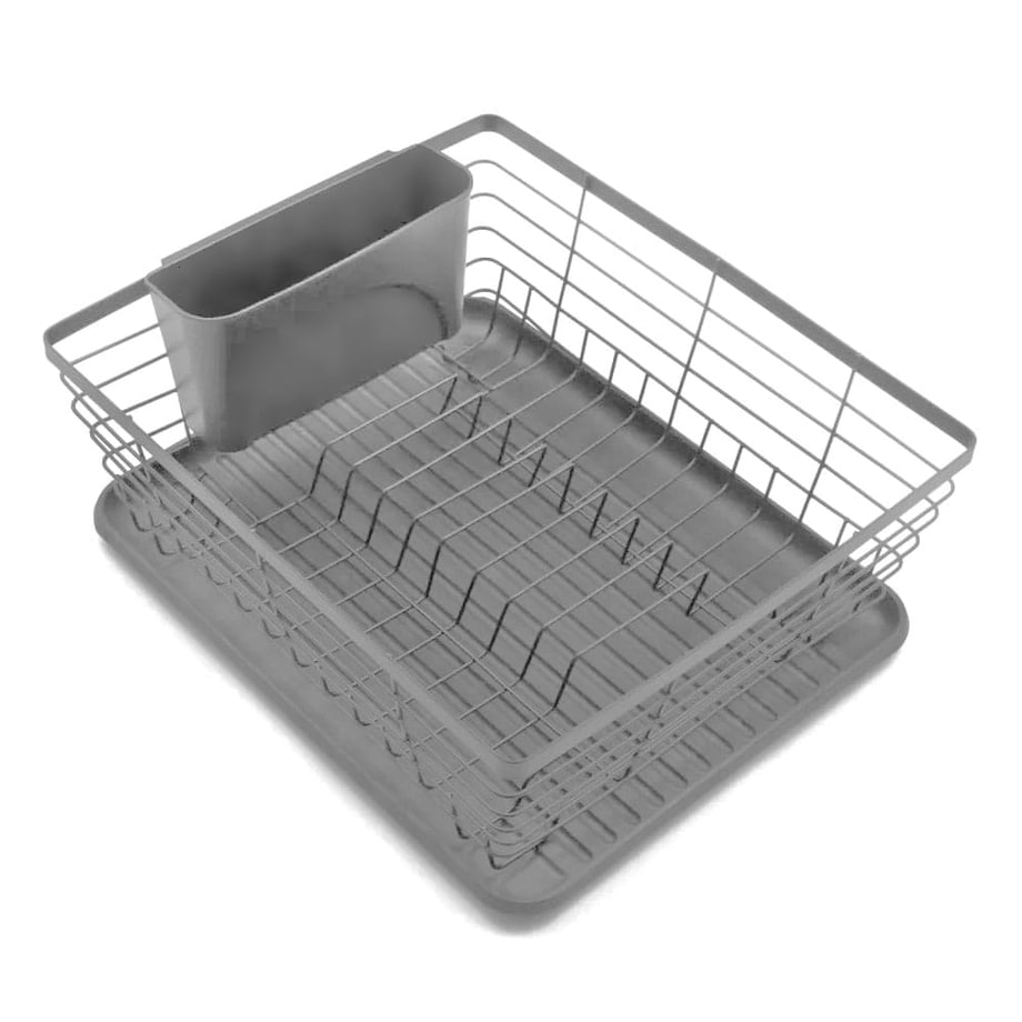 Suszarka do naczyń stojąca jednopoziomowa 36x30x14.5cm szara KINGHOFF