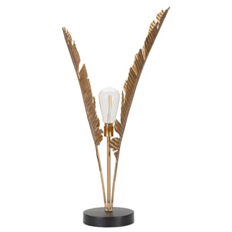 Lampa stołowa Palm, kolor złoty, żelazo, 26 x 26 x 65 cm, 1 x E27, max. 40 W, motyw: palma, do salonu i sypialni, Mauro Ferretti