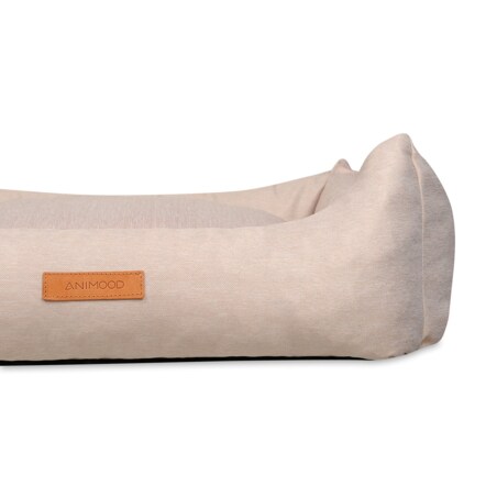 Animood Legowisko Alex rozmiar: M, kolor: beżowy, materiał: jeans imitacja