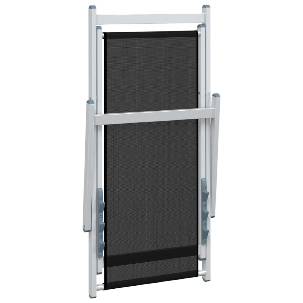 vidaXL Składane krzesła plażowe, 2 szt., czarne, aluminium i textilene