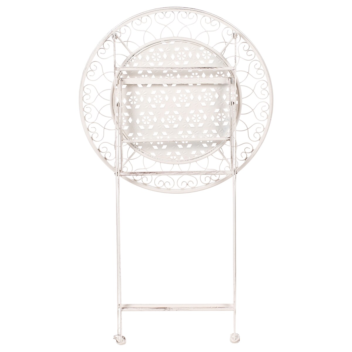Stolik ogrodowy barowy TRIESTE 60 cm 60 cm Metal Jasnobeżowy