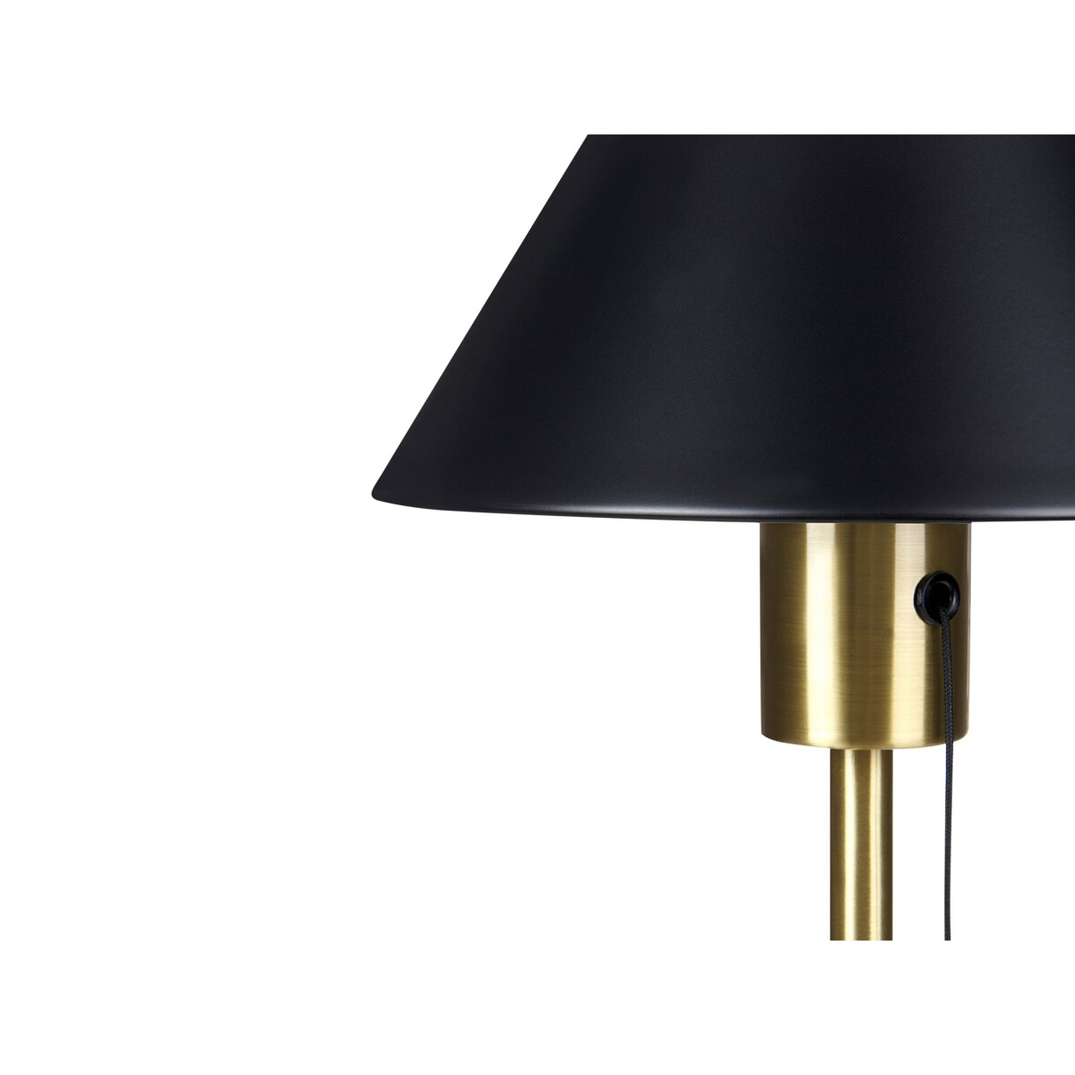 Lampa stołowa metalowa złota z czarnym CAPARO