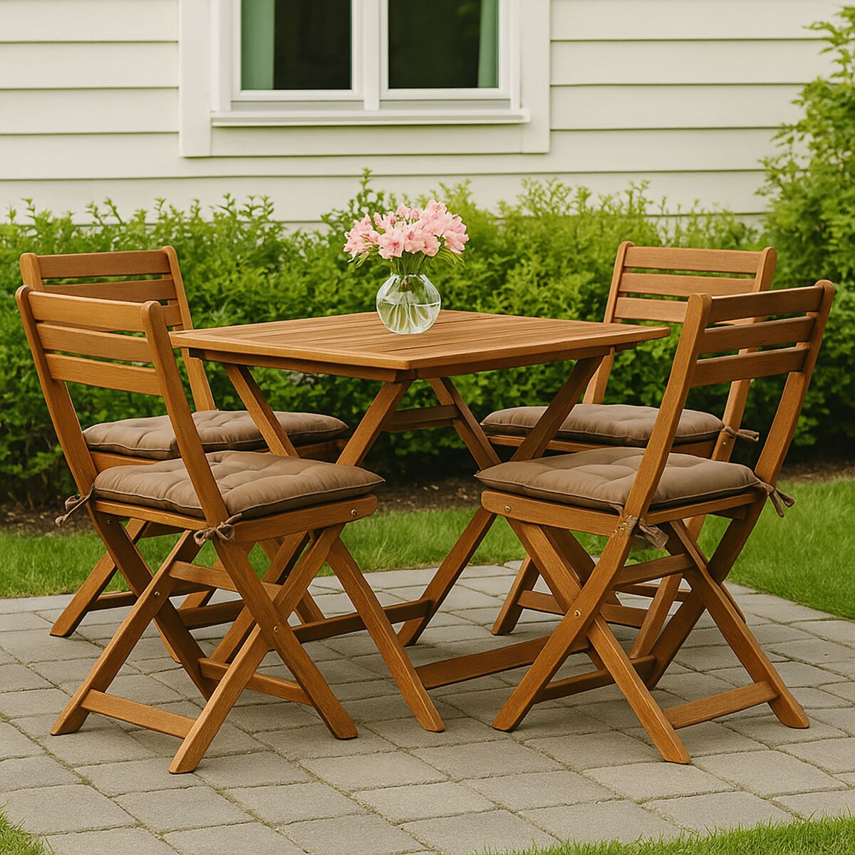 Poduszka na krzesło wiązana, 40 x 40 cm