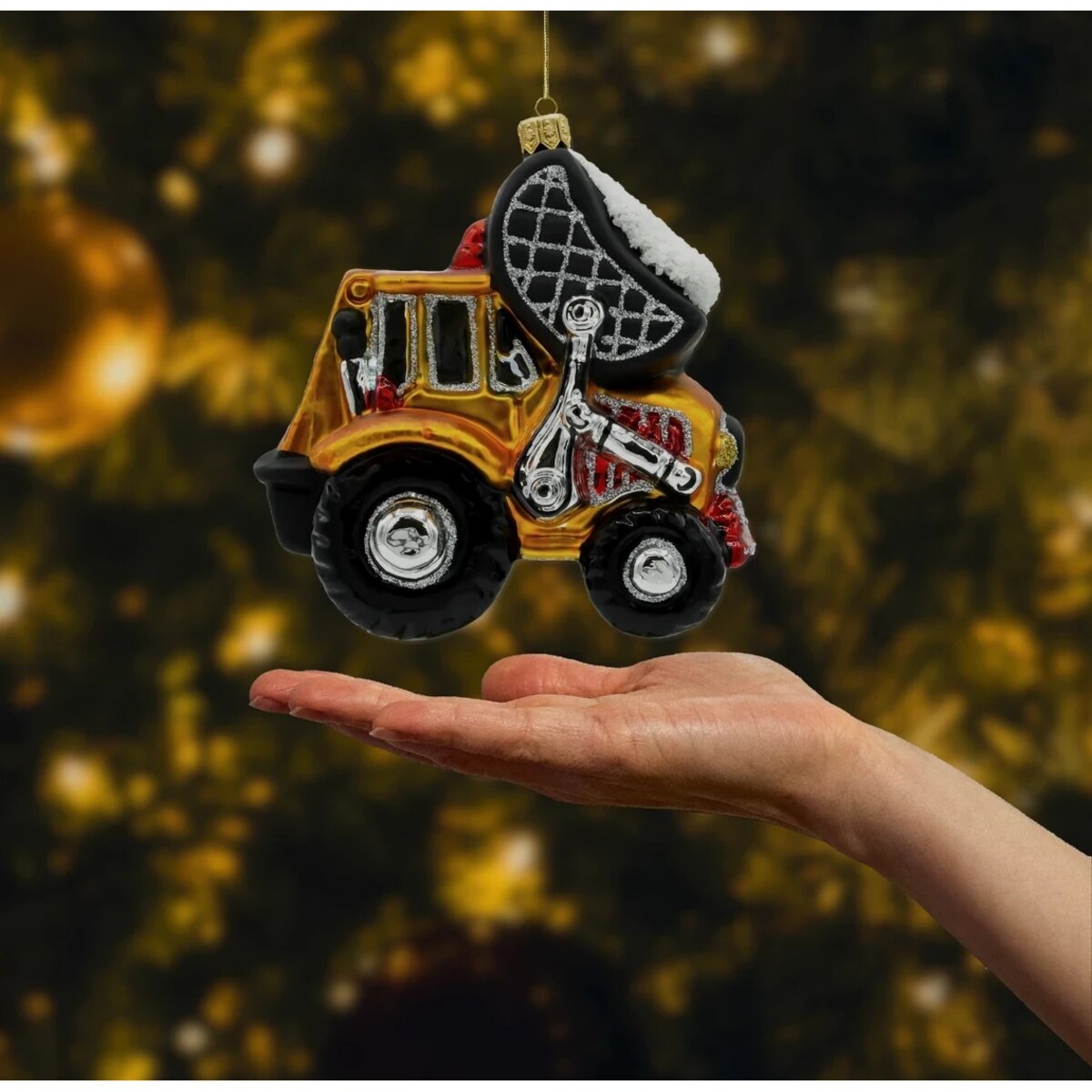 Bombka choinkowa - Koparka pomarańczowa