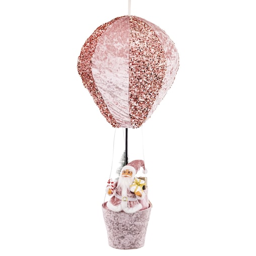 Figurka - Mikołaj w balonie 93x37x37 cm BALOON różowy