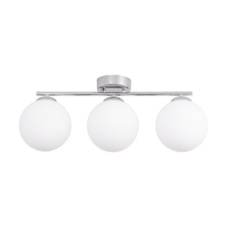 Lampa Sufitowa BRITOP Lighting 3xE14 Max.25W Klasyczne Połączenie Chromu z Białym Szkłem, Polski Producent, 1 szt.