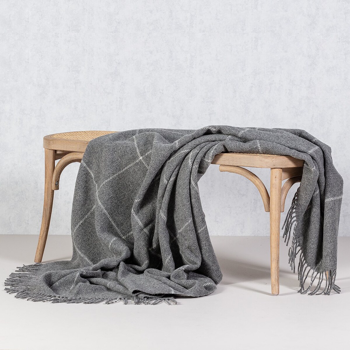 Pled Zelandia 140x200cm check grey, 140 x 200 cm