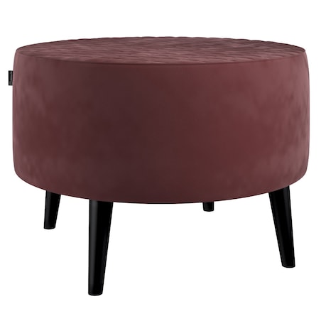 Podnóżek okrągły pikowany, bordowy, Ø60 x 40 cm, Velvet