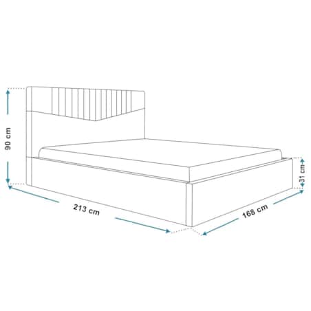 Łóżko tapicerowane 140x200 OLDO 7 z pojemniekim- butelkowa zieleń