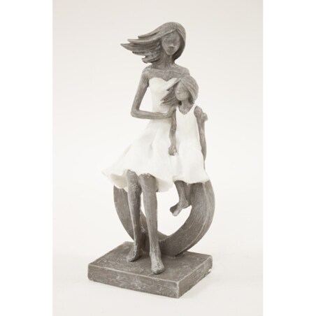 Dekoracja - figurka mamy i córki 23,5x11x7 cm FIGURINES rondella