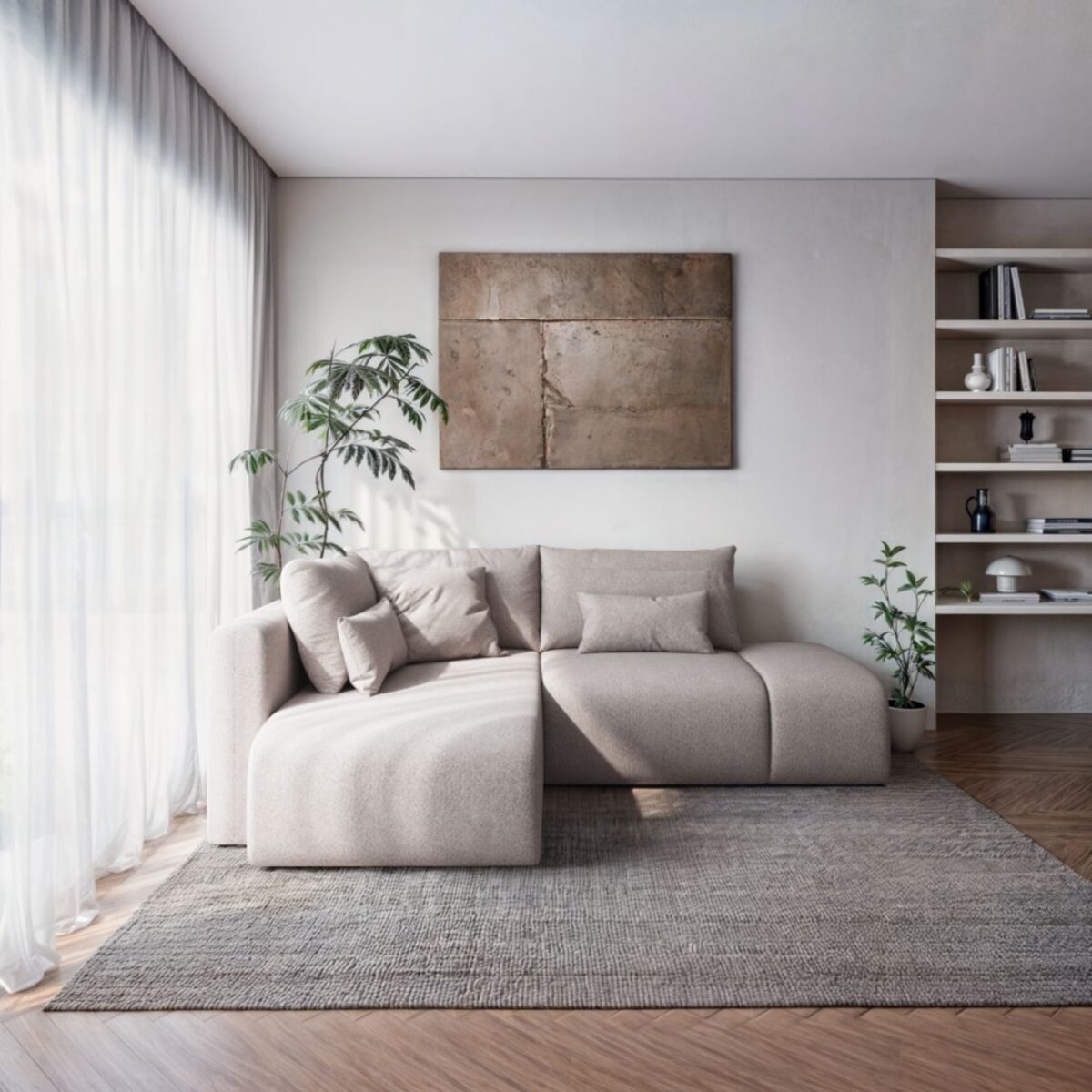 Lumine Sofa narożna - jasnoszara