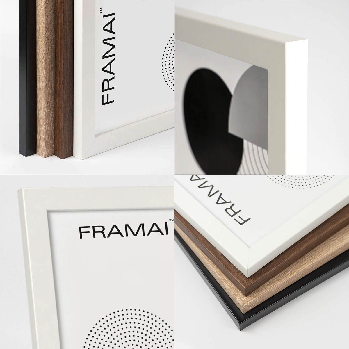 Ramka na zdjęcia 40x60 cm biała rama MDF z plexi do powieszenia pion poziom klasyczna prostokątna ramka FRAMAI®