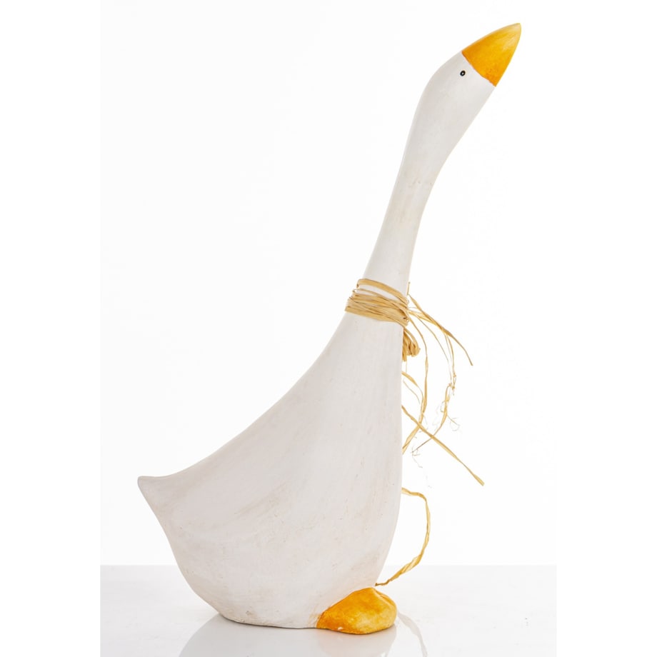 Dekoracja - biała gąska 51x32x17 cm ANSERO mała