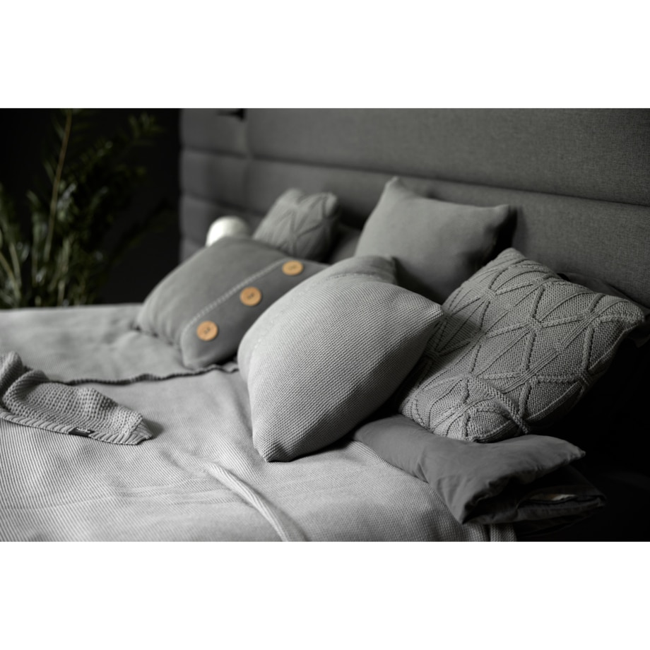 Poszewka brytyjska kwadratowa szara, 50 x 50 cm, La Manta