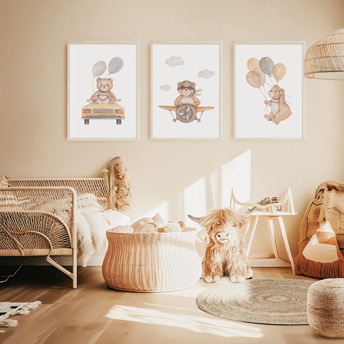 3 x plakat dla dzieci | zestaw z misiami 20x30