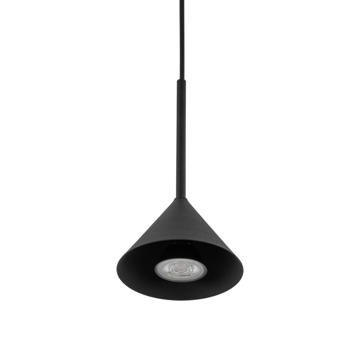 Lampa wisząca czarna CONO BLACK MINI 10304 TK Lighting GU10 metalowa minimalistyczna regulowana do salonu kuchni jadalni