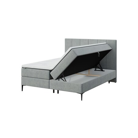 Mesonica Łóżko Kontynentalne Bufo, szare 160x200, Materac nawierzchniowy 160x200 wys: 5 cm