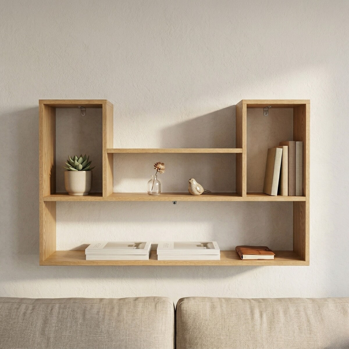 Regał ścienny TALO, 100 x 60 x 16 cm
