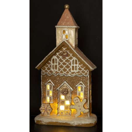 Dekoracja domek z piernika LED 33x17 cm JONG