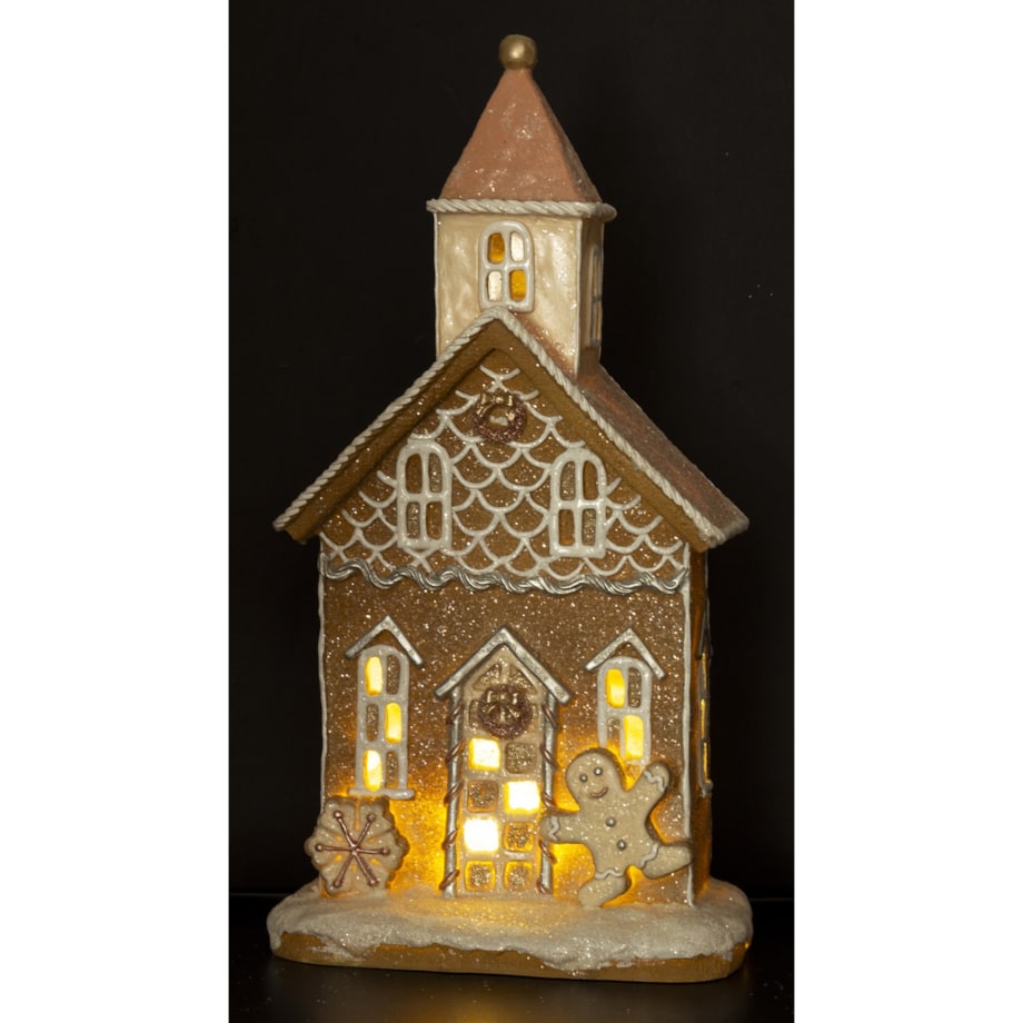 Dekoracja domek z piernika LED 33x17 cm JONG