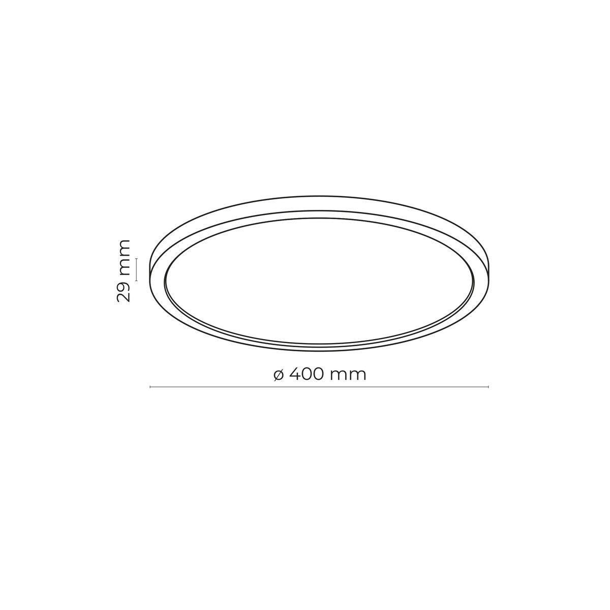 Plafon hermetyczny LED 36W IP54 TK Lighting AQUA 6903 czarny 40 cm, 4080 lm, 3 barwy światła 3000/4000/6500K
