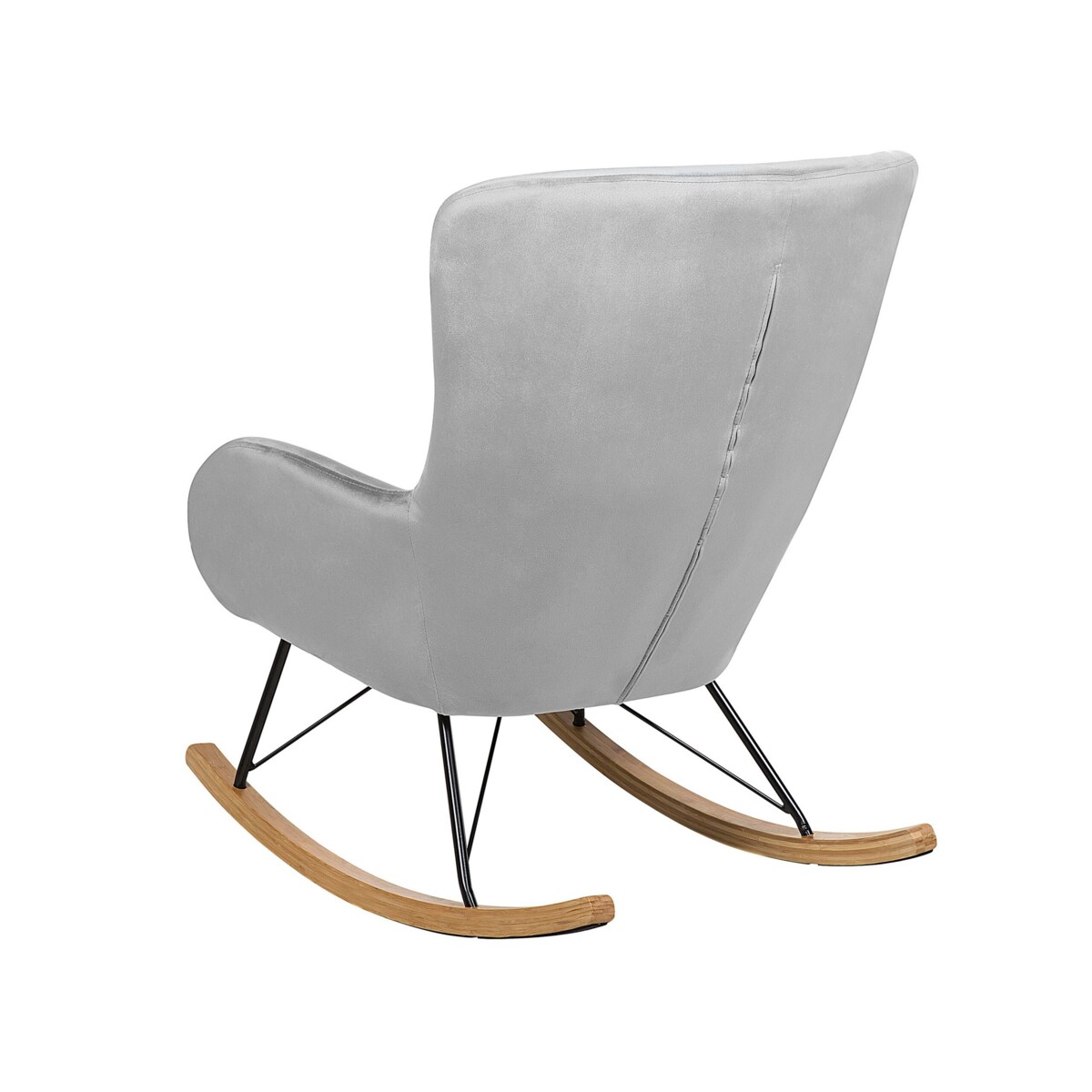 Fotel bujany welurowy jasnoszary ELLAN