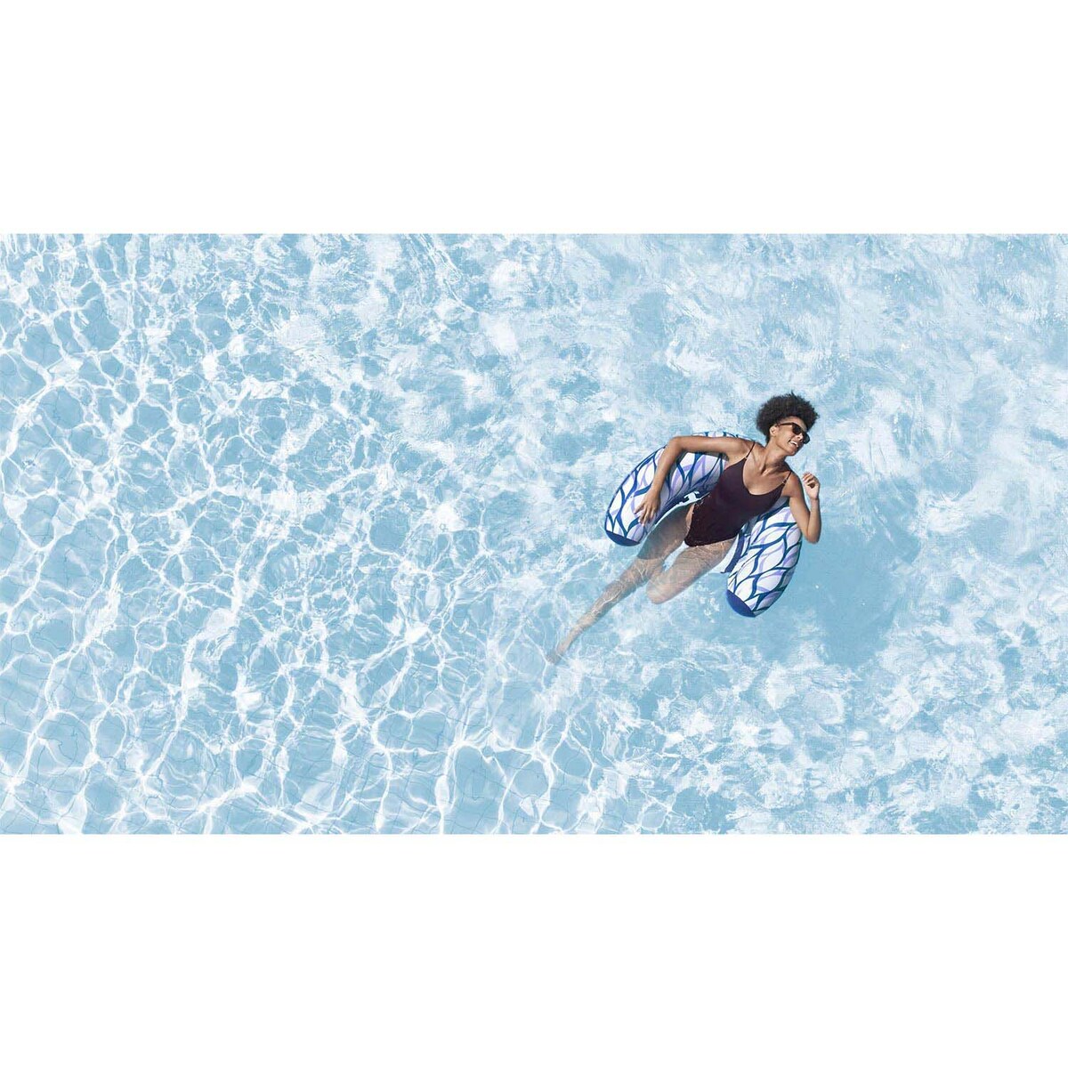 Dmuchany fotel do pływania Bestway 43922 materac plażowy wodny 119x67.5 cm
