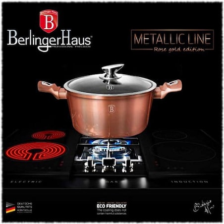 Zestaw garnków i patelni z przyborami kuchennymi 11-el Berlinger Haus BH-6160