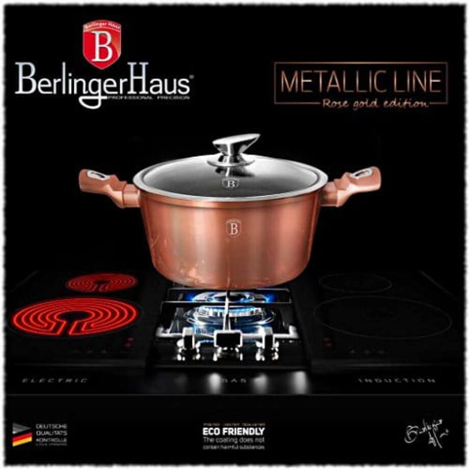 Zestaw garnków i patelni z przyborami kuchennymi 11-el Berlinger Haus BH-6160