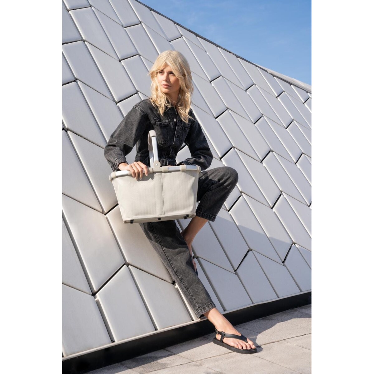 Koszyk CARRYBAG, herringbone sand