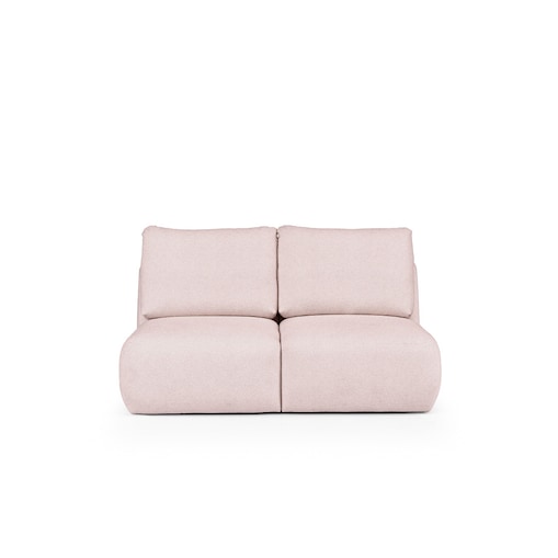 Mirel Sofa 2 osobowa bez podłokietników różowa