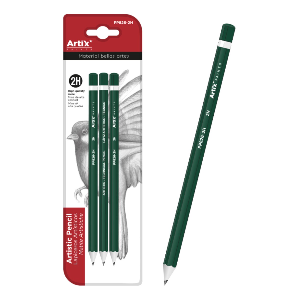 Ołówek 2H do szkicowania PP826-2H Artix 3 szt.