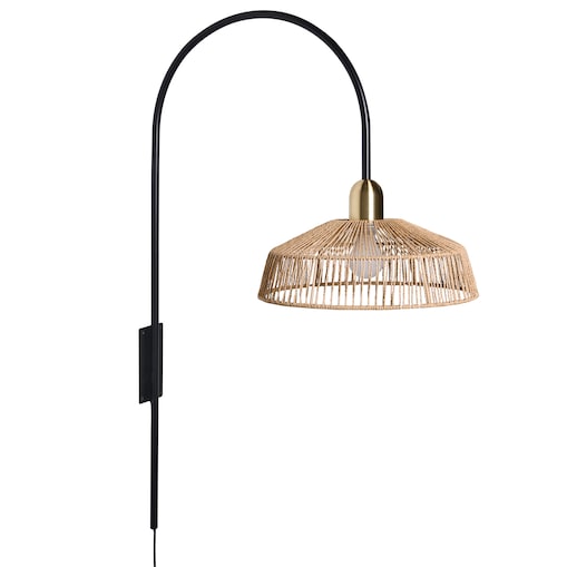 Lampa ścienna NOSARA Papierowa plecionka Naturalny