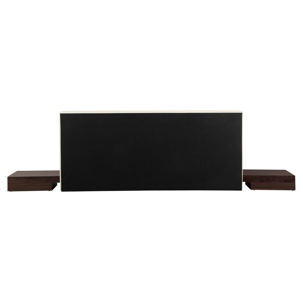 Łóżko wodne ze stolikami nocnymi 160 x 200 cm ciemne drewno ZEN