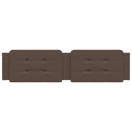 vidaXL Poduszka na wezgłowie, Zadar, brązowa, 200 cm, sztuczna skóra