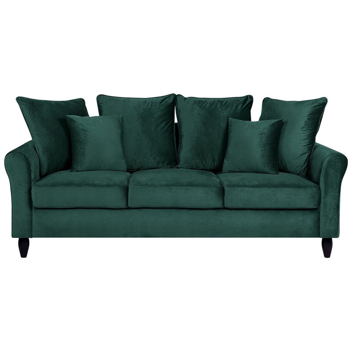 Sofa 3-osobowa welurowa szmaragdowa BORNHOLM